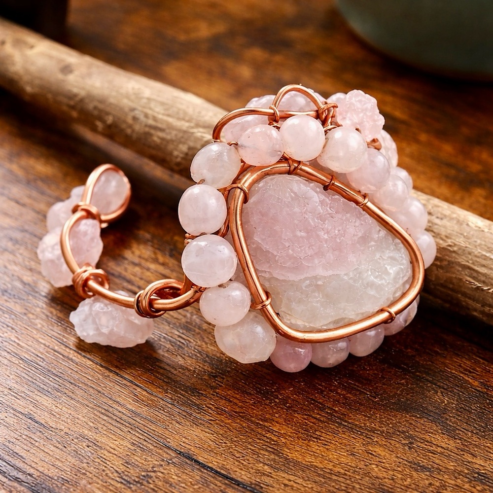 Rose Quartz Wire Wrapped Cuff Bracelet

Artisan•Made
Retail $45